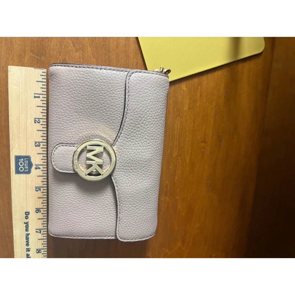 Michael Kors Logo Lock Flap Crossbody Pebbled Leather Chain‎ Strap Bag
